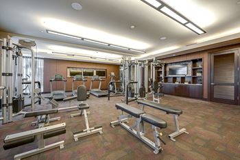 Fully-equipped, 24/7 fitness center with high-tech cardio equipment, free weights and training stations